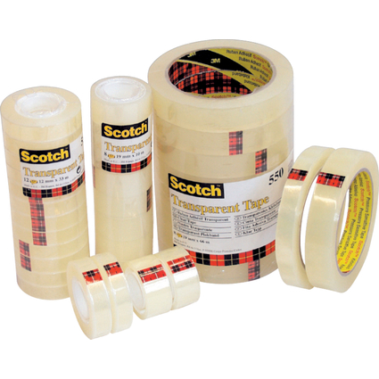 Scotch Klebefilm 550, transparent, 19 mm x 66 m, Folie