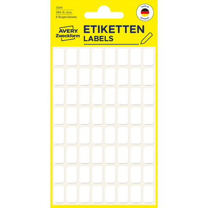 AVERY Zweckform Vielzweck-Etiketten, 13 x 8 mm, wei, KP