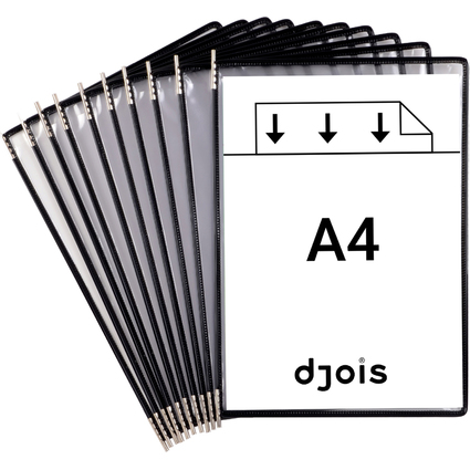 djois by tarifold Drehzapfentafel, DIN A4, schwarz