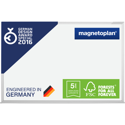 magnetoplan Weiwandtafel SP, (B)600 x (H)450 mm