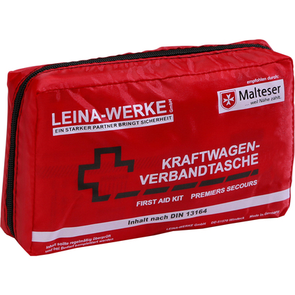 Leina KFZ-Verbandtasche Compact, Inhalt DIN 13164, rot