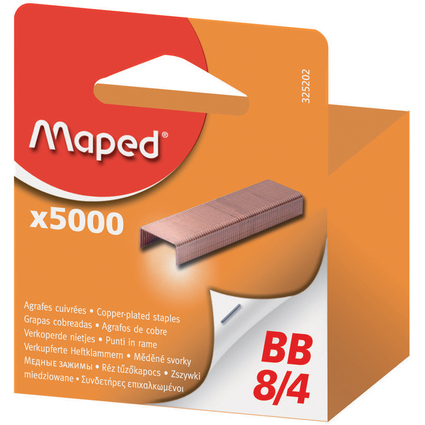 Maped Heftklammern BB 8/4, verkupfert, Gropackung