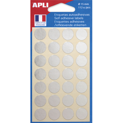 APLI Markierungspunkte, Durchmesser: 15 mm, silber