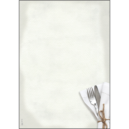 sigel Design-Papier, DIN A4, 90 g/qm, Motiv "Men Speisen"