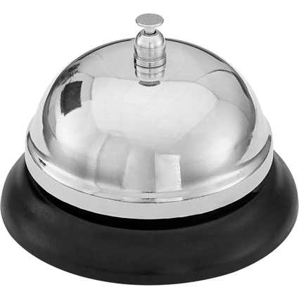 WEDO Tischglocke, Signalglocke aus Metall, schwarzer Fu