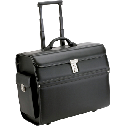 Alassio Pilotenkoffer "MONDO", Lederimitat, schwarz