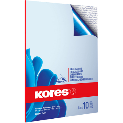 Kores Durchschreibepapier, DIN A4, blau, 10 Blatt