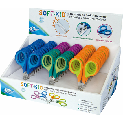 WEDO Bastelschere Soft-Kid, rund, Lnge: 115 mm, im Display