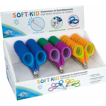 WEDO Bastelschere Soft-Kid, spitz, Lnge: 115 mm, Display