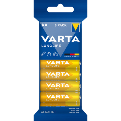 VARTA Alkaline Batterie "LONGLIFE", Mignon (AA)