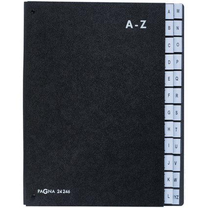 PAGNA Pultordner, DIN A4, 24 Fcher, A - Z, schwarz