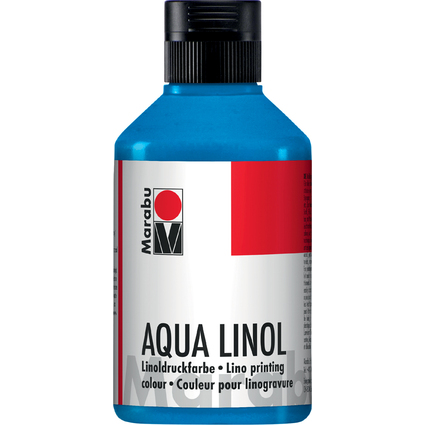 Marabu Aqua-Linoldruckfarbe, mittelblau, 250 ml