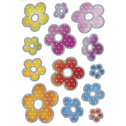 HERMA Sticker DECOR "Blumen Silberprgung"