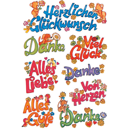 HERMA Sticker DECOR "Glckwnsche"