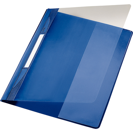 LEITZ Schnellhefter Exquisit, DIN A4 berbreite, PVC, blau
