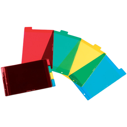 Oxford Kunststoff-Register, blanko, farbig, PVC, A5 quer
