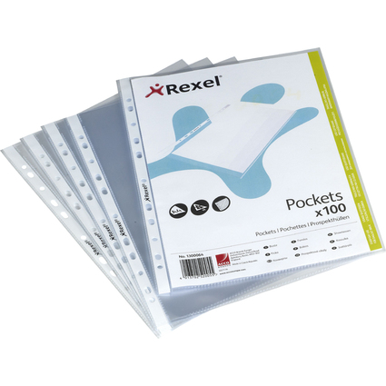 REXEL Prospekthlle Top Quality, A4, PP, glasklar, 0,08 mm
