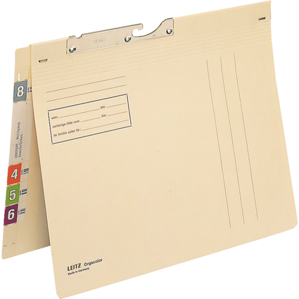 LEITZ Pendelhefter Orgacolor, A4, Behrdenheftung, chamois