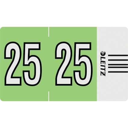LEITZ Jahressignal Orgacolor "25", auf Streifen, grn