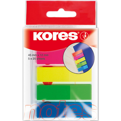 Kores Pagemarker - Folie, 12 x 45 mm, Neonfarben