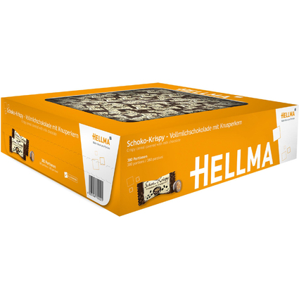 HELLMA Schoko-Krispy in Vollmilchschokolade, im Karton