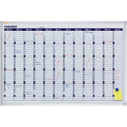 FRANKEN X-tra!Line Planungstafel Jahreskalender, 900x600 mm
