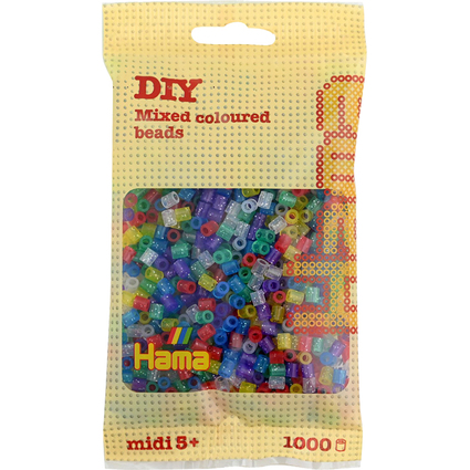 Hama Bgelperlen midi "Glittermix", im Beutel