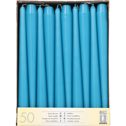 STARPAK Leuchterkerzen, 22 mm, trkis, 50er Pack