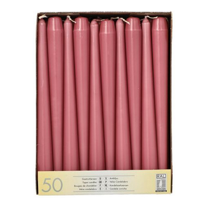 STARPAK Leuchterkerzen, 22 mm, altrosa, 50er Pack