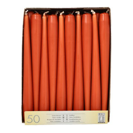 STARPAK Leuchterkerzen, 22 mm, rost, 50er Pack
