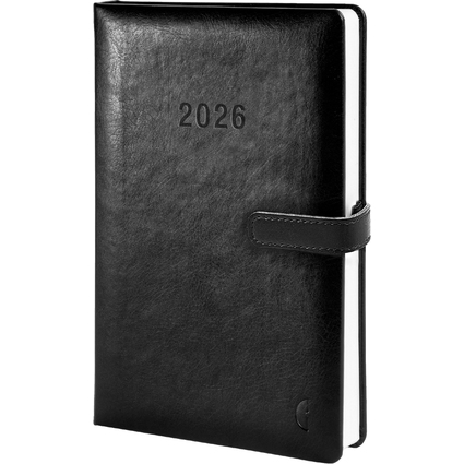 CHRONOPLAN Buchkalender Business Edtition 2026, A5, schwarz