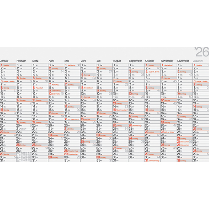 rido id Wandkalender "Plakatkalender young design XL", 2026