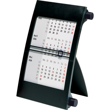 rido id Tischkalender "3-Monatskalender" 2026/2027, schwarz