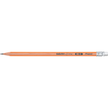 Maped Bleistift BLACK'PEPS, mit Radierer, Hrtegrad: HB