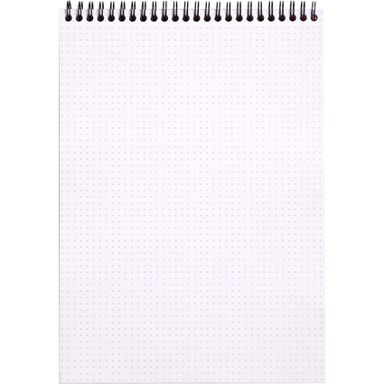 RHODIA Spiralnotizblock No. 18, DIN A4, gepunktet, schwarz