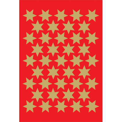 HERMA Weihnachts-Sticker DECOR "Sterne", 14 mm, gold