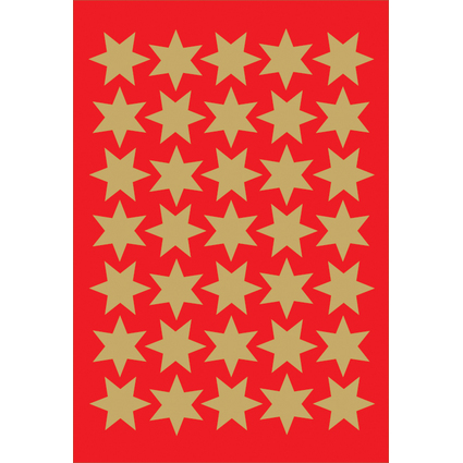 HERMA Weihnachts-Sticker DECOR "Sterne", 16 mm, gold