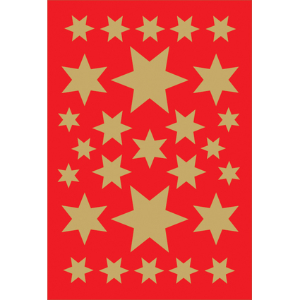 HERMA Weihnachts-Sticker DECOR "Sterne", sortiert, gold