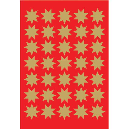 HERMA Weihnachts-Sticker DECOR "Sterne", 15 mm, gold