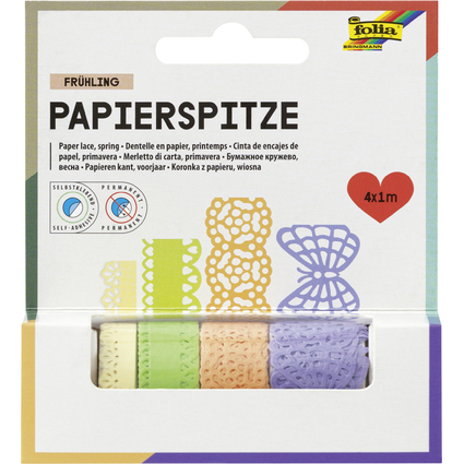 folia Papierbordren "Butterfly", selbstklebend