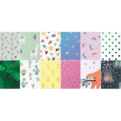 folia Designpapierblock "Hotfoil II", DIN A4, 165g/qm, 12 Bl