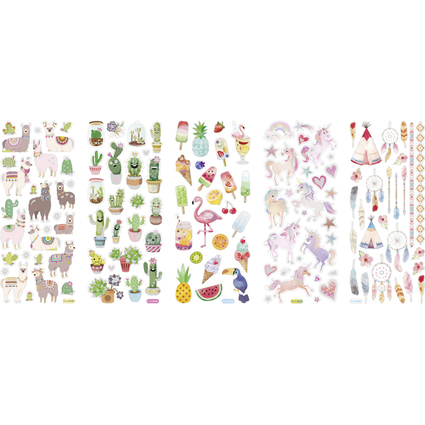 folia Glitzer-Sticker "Exotic"
