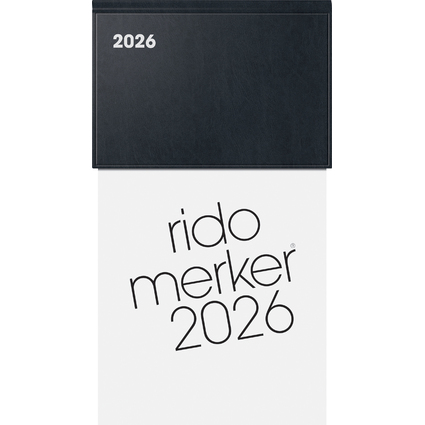 rido id Tischkalender "Merker Miradur", 2026, schwarz