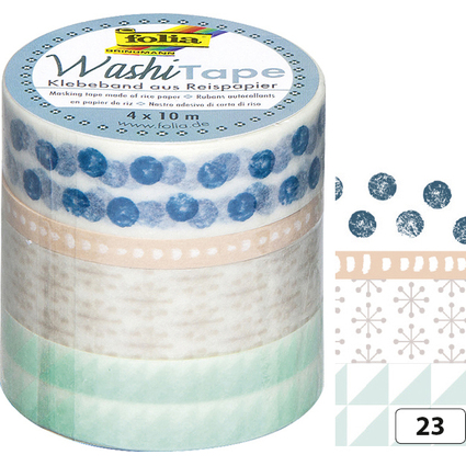 folia Deko-Klebeband Washi-Tape HYGGE, 4er Set