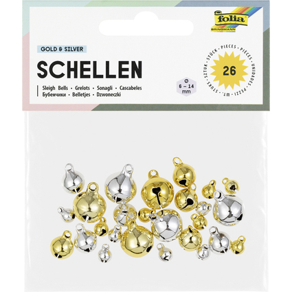 folia Metallglckchen, 3 Gren sortiert, gold und silber