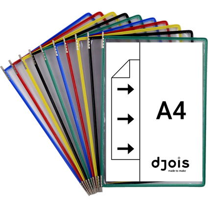 djois by tarifold Drehzapfentafel, DIN A4, farbig sortiert