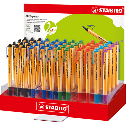 STABILO Faserschreiber GREENpoint, 48er Display