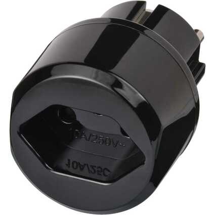 brennenstuhl Reisestecker Schweiz / Schutzkontakt, schwarz