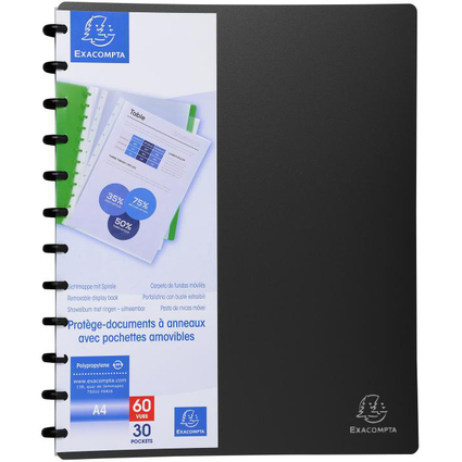 EXACOMPTA Sichtbuch DIN A4, 30 Hllen, schwarz