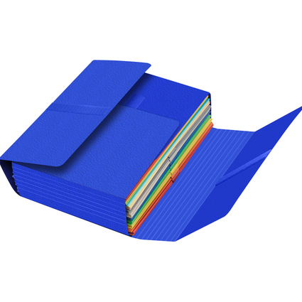Oxford Dokumentenmappe JUMBO, mit Klettverschluss, blau